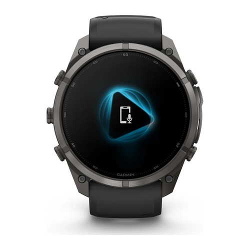 שעון חכם Garmin Fenix 9 Pro 51mm Carbon Gray DLC Titanium with Black/Pebble Gray Silicone Band