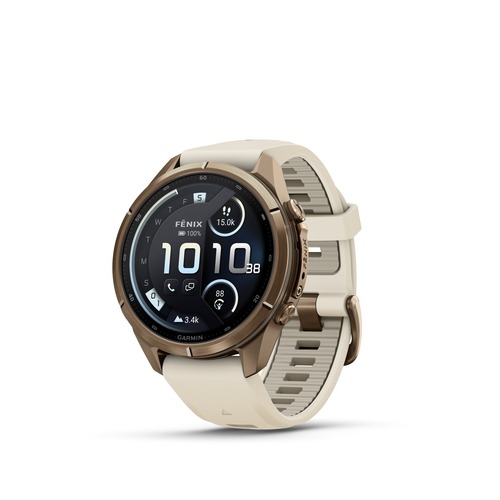 שעון חכם Garmin Fenix 9 Pro inReach 43mm Titanium Autumn Gold with Cream/French Gray Silicone band