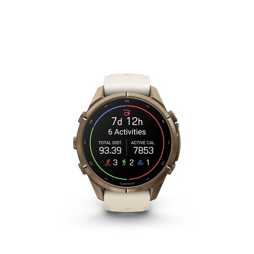 שעון חכם Garmin Fenix 9 Pro inReach 43mm Titanium Autumn Gold with Cream/French Gray Silicone band