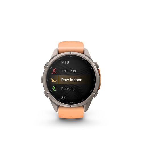 שעון חכם Garmin Fenix 9 Pro inReach 43mm Titanium with Shell Pink/Autumn Orange silicone band