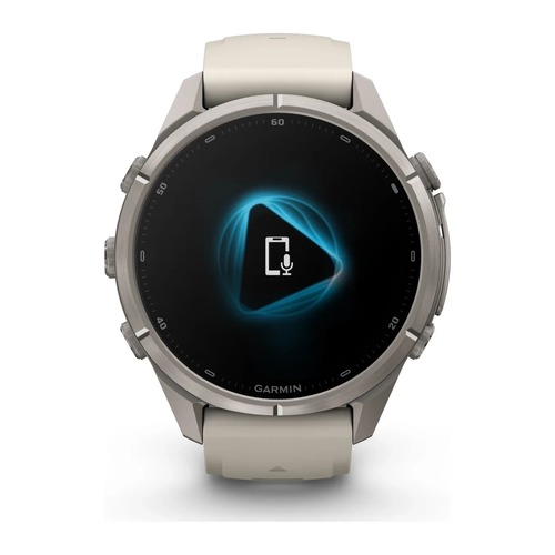 שעון חכם Garmin Fenix 9 Pro inReach 43mm Titanium with fog gray/dark sandstone silicone band