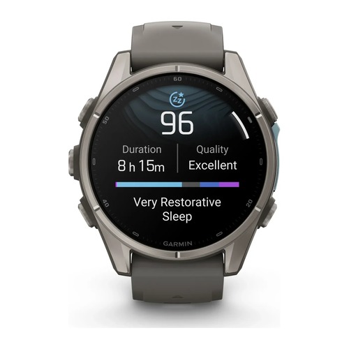 שעון חכם Garmin Fenix 9 Pro 43mm Titanium with Pebble Gray Silicone Band
