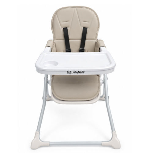 כיסא אוכל מתקפל FOLD & GO מבית BabySafe  (בז')