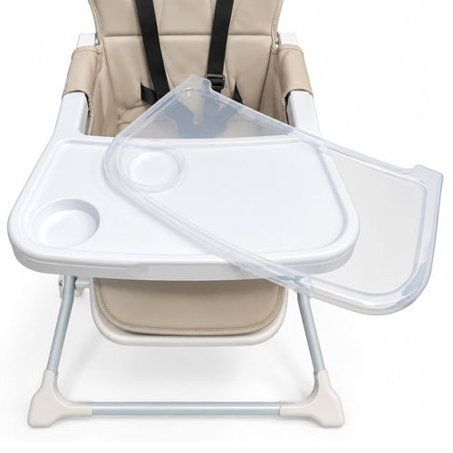 כיסא אוכל מתקפל FOLD & GO מבית BabySafe  (בז')