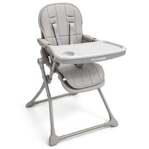 כיסא אוכל מתקפל FOLD & GO מבית BabySafe  (אפור)