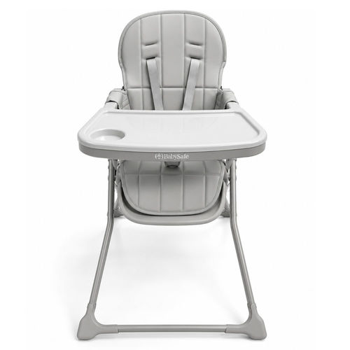 כיסא אוכל מתקפל FOLD & GO מבית BabySafe  (אפור)