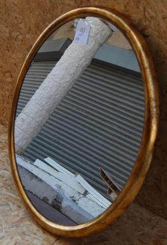 מראה עיגול ענק זהב 91 ס