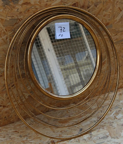 מראה עיגולים מסביב זהב 72 ס