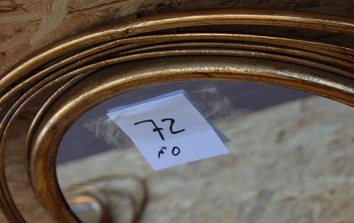 מראה עיגולים מסביב זהב 72 ס