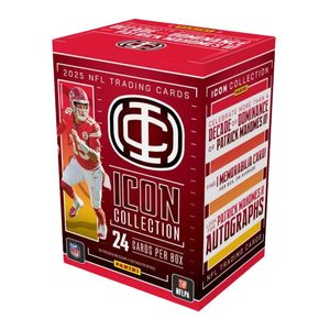 קלפי ספורט ליגת NFL עונת 2025 2025 Panini NFL Mahomes Icon Collection Football Trading Card Blaster Box