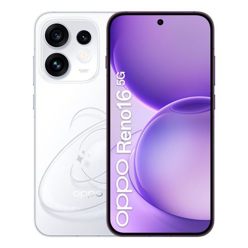 טלפון סלולרי OPPO Reno 16 5G 256GB+12 בצבע לבן יבואן רשמי רונלייט
