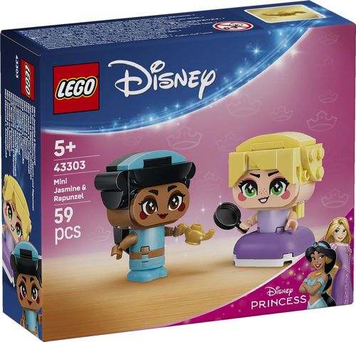 לגו נסיכות 59 חלקים: דיסני מיני יסמין ורפונזל Princess Mini Jasmine & Rapunzel דגם 43303
