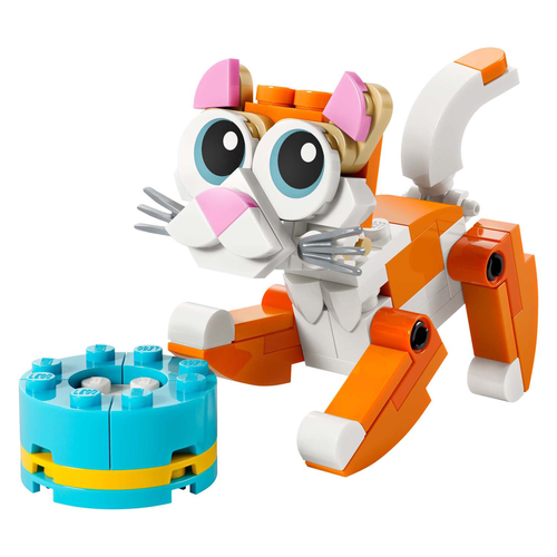 לגו קריאייטור שקית 79 חלקים: חתול ג'ינג'י 3 ב 1 Orange Cat Polybag דגם 30714