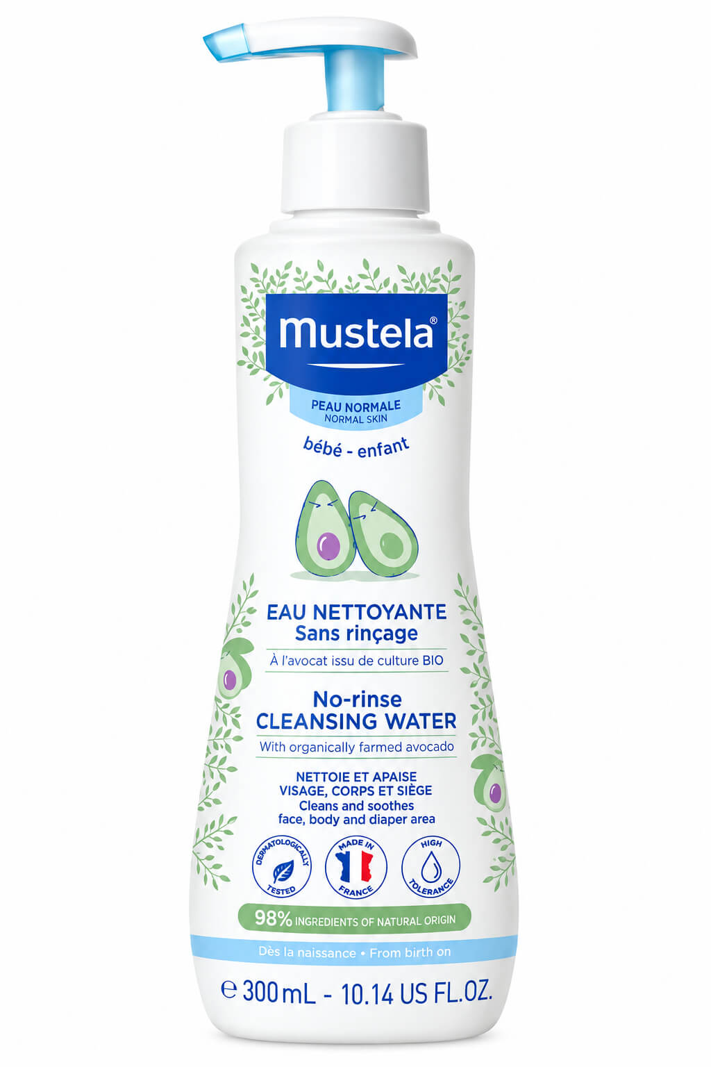 מים מיסלריים לניקוי עור התינוק Mustela