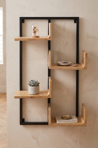 מדף קיר מחולק רביעיה