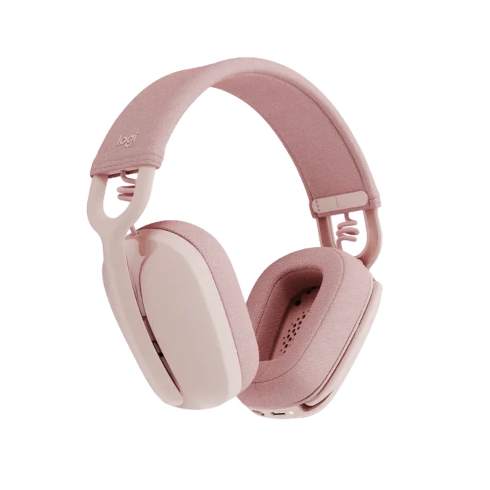 אוזניות צבע ורוד Logitech Zone Vibe 100