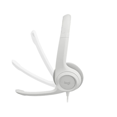 אוזניות עם מיקרופון צבע לבן Logitech H390 USB