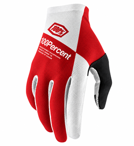 כפפות רכיבה 100% אדום / לבן - CELIUM GLOVE