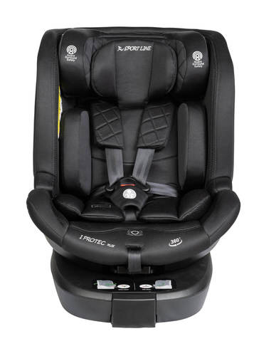 כיסא בטיחות מסתובב 360° משולב בוסטר I-Protec Plus שחור Sportline
