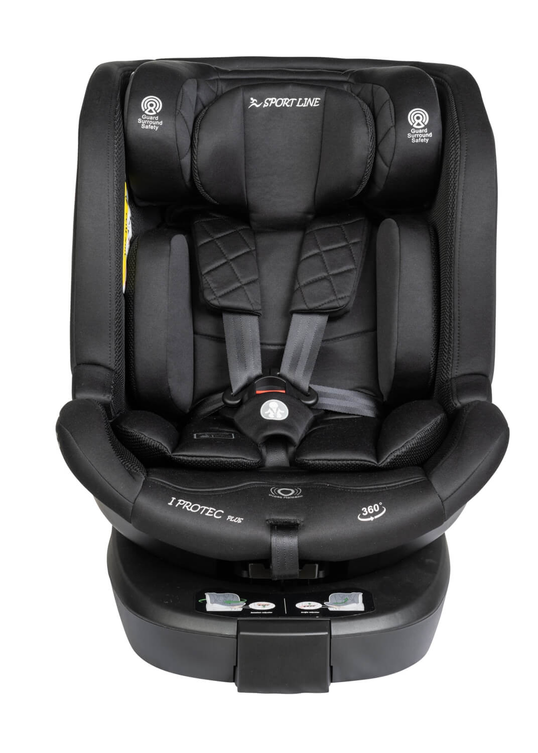 כיסא בטיחות מסתובב 360° משולב בוסטר I-Protec Plus שחור Sportline