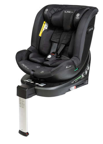 כיסא בטיחות מסתובב 360° משולב בוסטר I-Protec Plus שחור Sportline