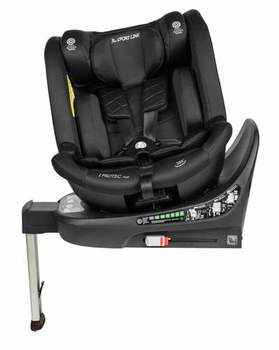 כיסא בטיחות מסתובב 360° משולב בוסטר I-Protec Plus שחור Sportline