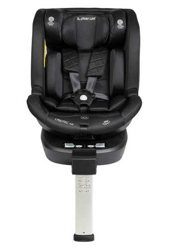 כיסא בטיחות מסתובב 360° משולב בוסטר I-Protec Plus שחור Sportline