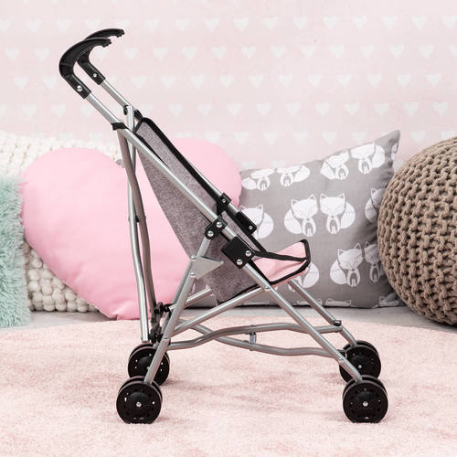 טיולון בובות מטריה מתקפל בעיצוב פרפר – דגם Bayer Design Buggy Butterfly (אפור מלאנז'/ורוד)