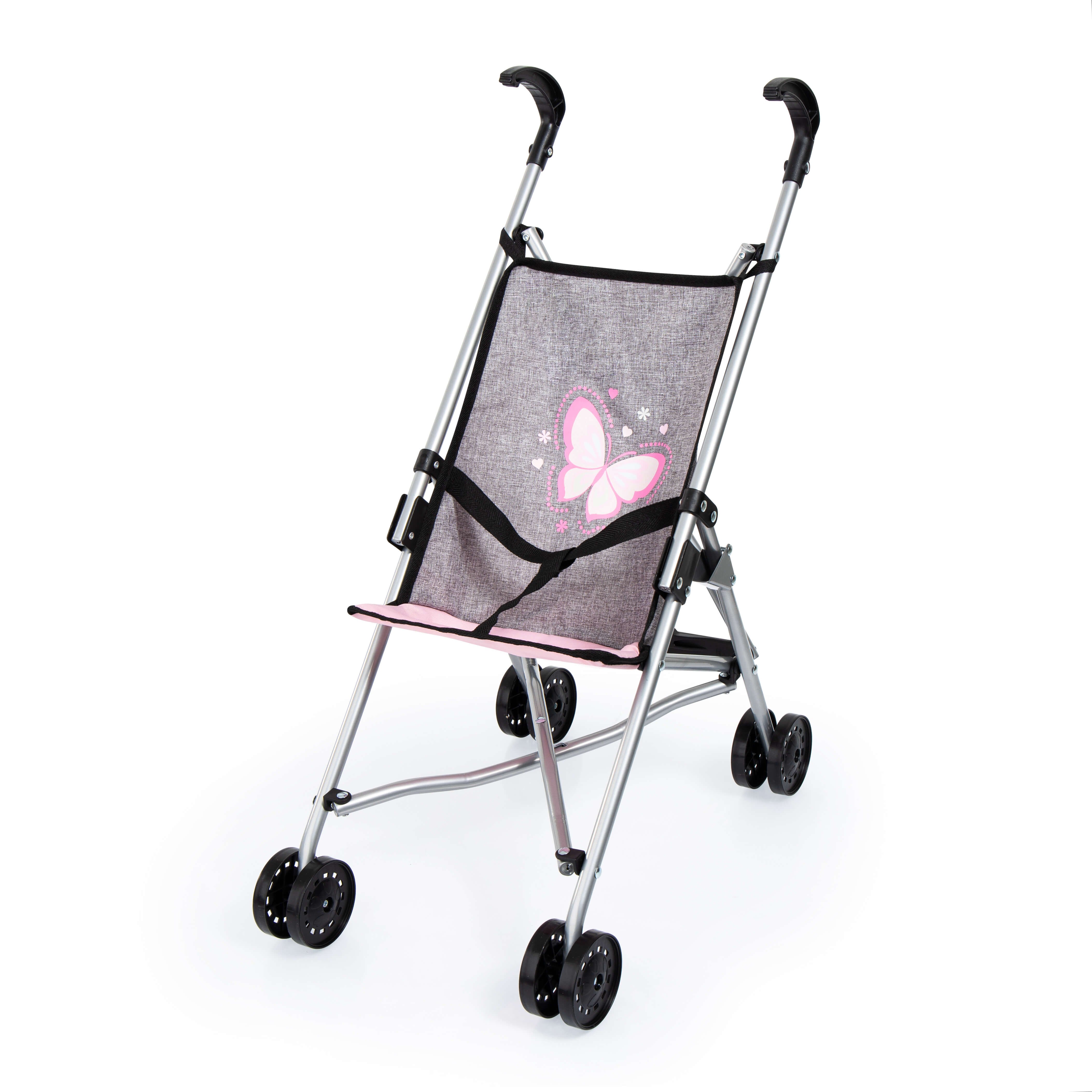 טיולון בובות מטריה מתקפל בעיצוב פרפר – דגם Bayer Design Buggy Butterfly (אפור מלאנז