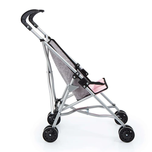 טיולון בובות מטריה מתקפל בעיצוב פרפר – דגם Bayer Design Buggy Butterfly (אפור מלאנז'/ורוד)
