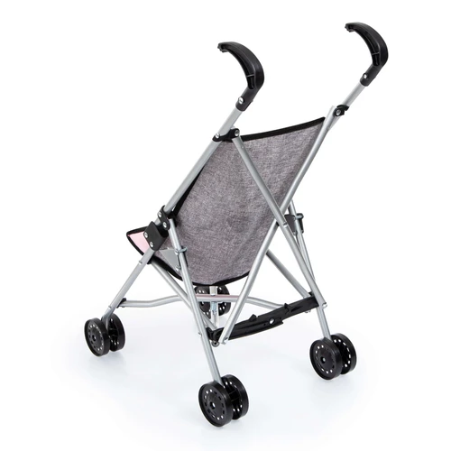 טיולון בובות מטריה מתקפל בעיצוב פרפר – דגם Bayer Design Buggy Butterfly (אפור מלאנז'/ורוד)