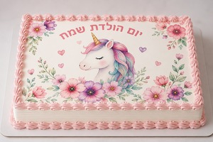 דף סוכר מלבני - תמונה אכילה לעוגה