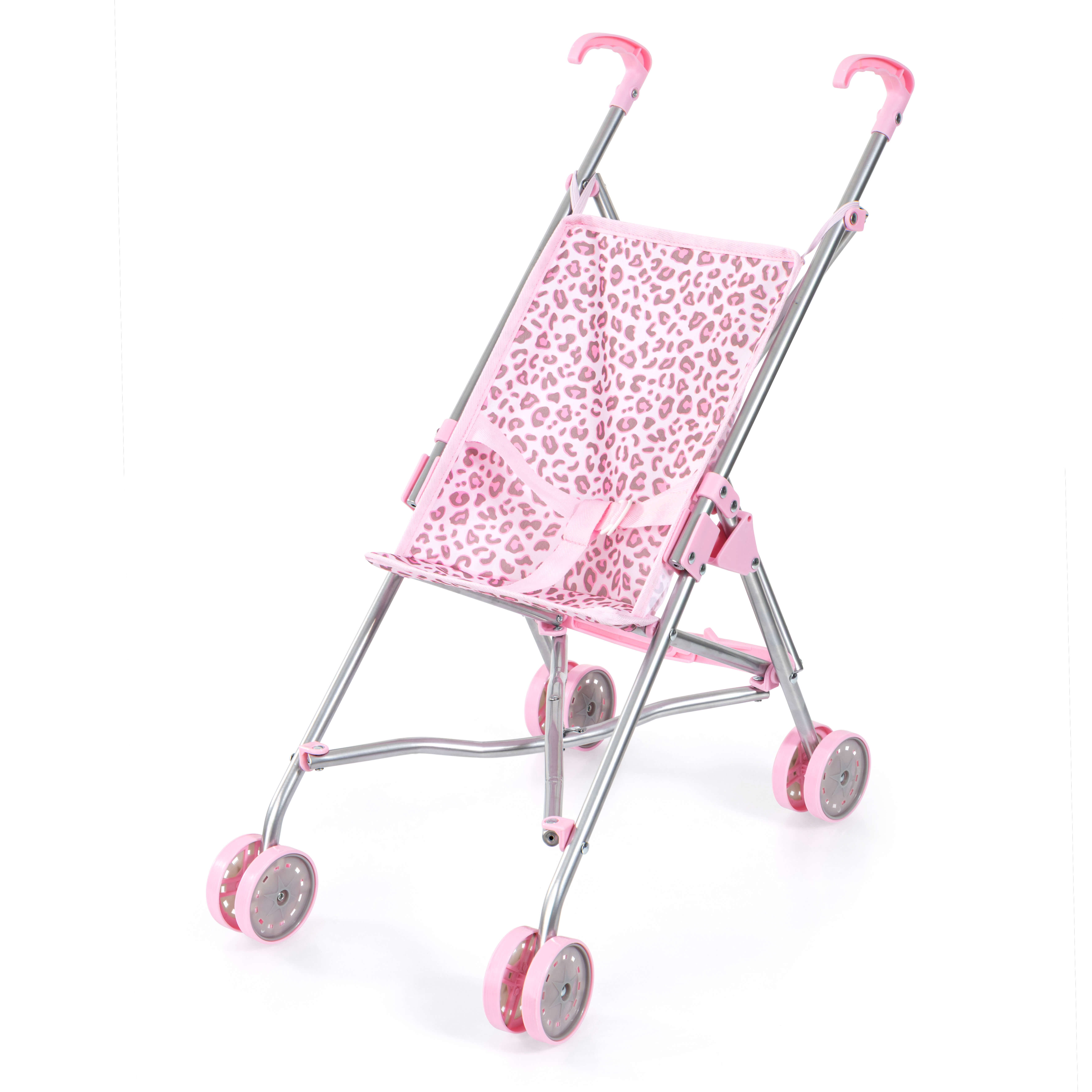 טיולון מתקפל לבובות מבית Bayer – דגם Buggy Leo (ורוד מנומר)