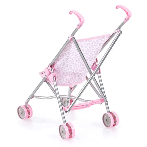 טיולון מתקפל לבובות מבית Bayer – דגם Buggy Leo (ורוד מנומר)