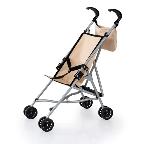 טיולון מתקפל לבובות כולל תיק גב מבית Bayer – דגם Buggy (בז' מלאנז')