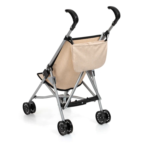 טיולון מתקפל לבובות כולל תיק גב מבית Bayer – דגם Buggy (בז' מלאנז')