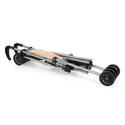 טיולון מתקפל לבובות כולל תיק גב מבית Bayer – דגם Buggy (בז' מלאנז')