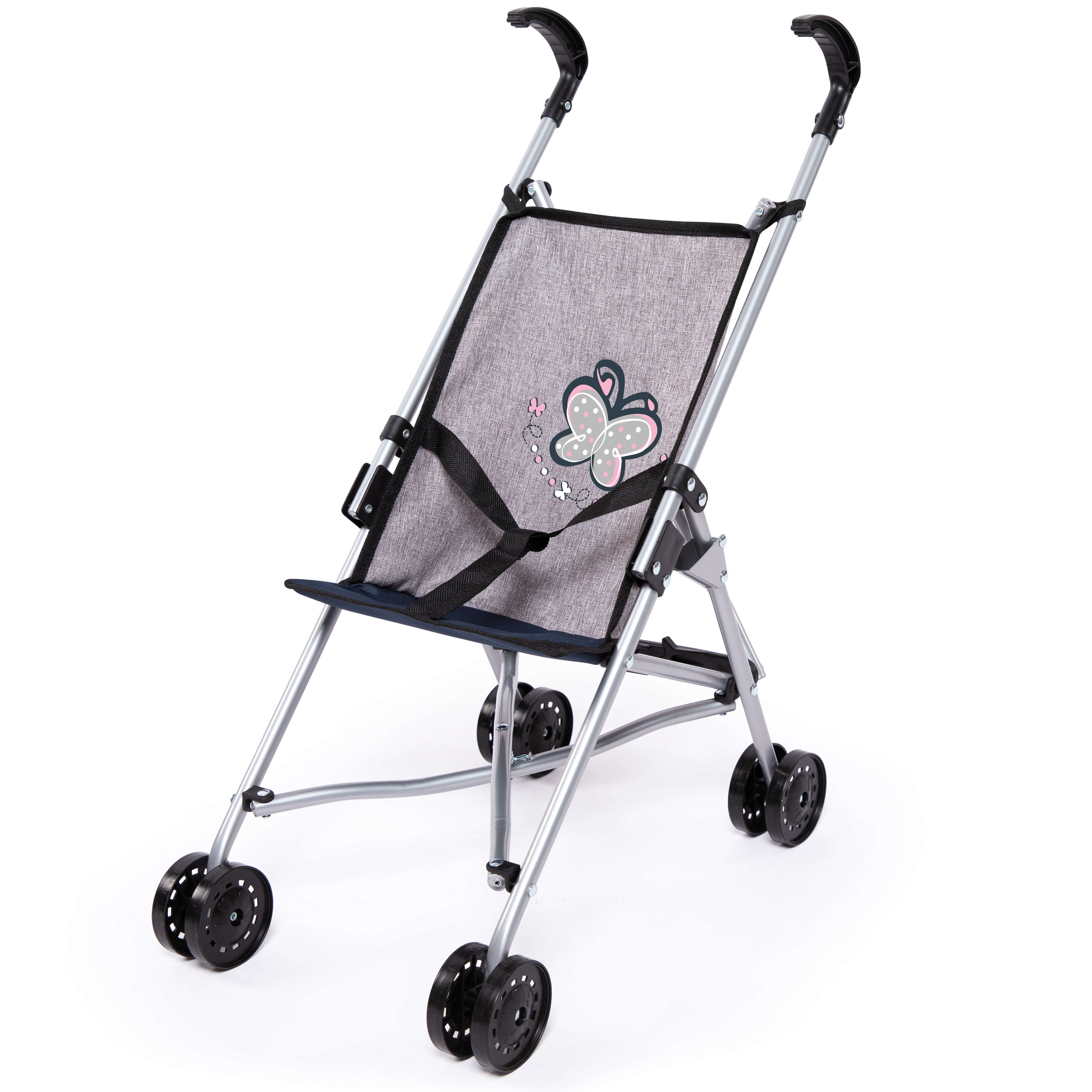 טיולון מתקפל לבובות מבית Bayer – דגם Buggy Leo (אפור מלאנז