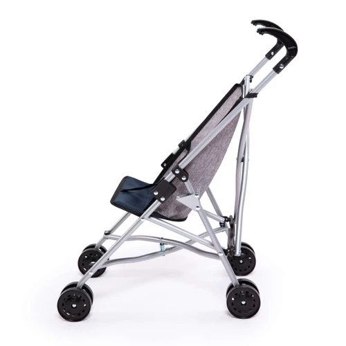 טיולון מתקפל לבובות מבית Bayer – דגם Buggy Leo (אפור מלאנז' פרפר)
