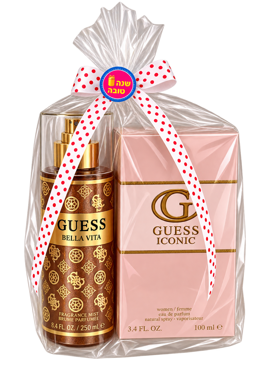 מארז לאישה Guess Iconic א.ד.פ 100 מ״ל + Bella Vita שימר מבושם 250 מ״ל