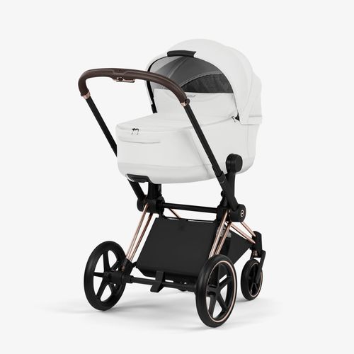 עגלת תינוק פריאם Cybex Priam 5 לבן, שלדה רוזגולד – השילוב המושלם בין יוקרה, חדשנות ונוחות ללא פשרות