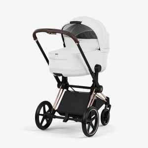עגלת תינוק פריאם Cybex Priam 5 לבן, שלדה רוזגולד – השילוב המושלם בין יוקרה, חדשנות ונוחות ללא פשרות