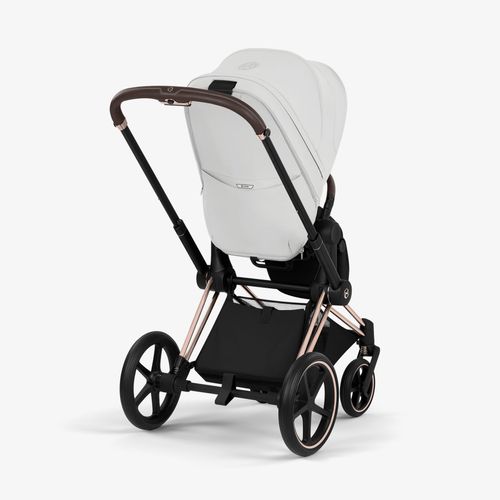 עגלת תינוק פריאם Cybex Priam 5 לבן, שלדה רוזגולד – השילוב המושלם בין יוקרה, חדשנות ונוחות ללא פשרות