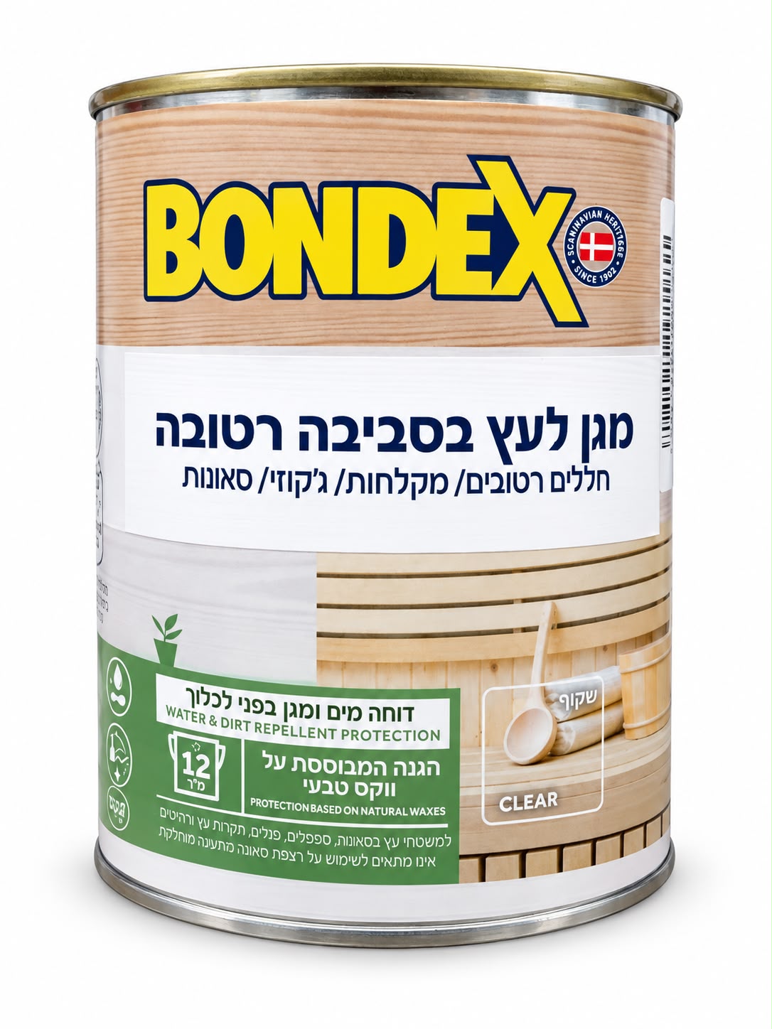 מגן לעץ בסביבה רטובה BONDEX שקוף – 1 ליטר