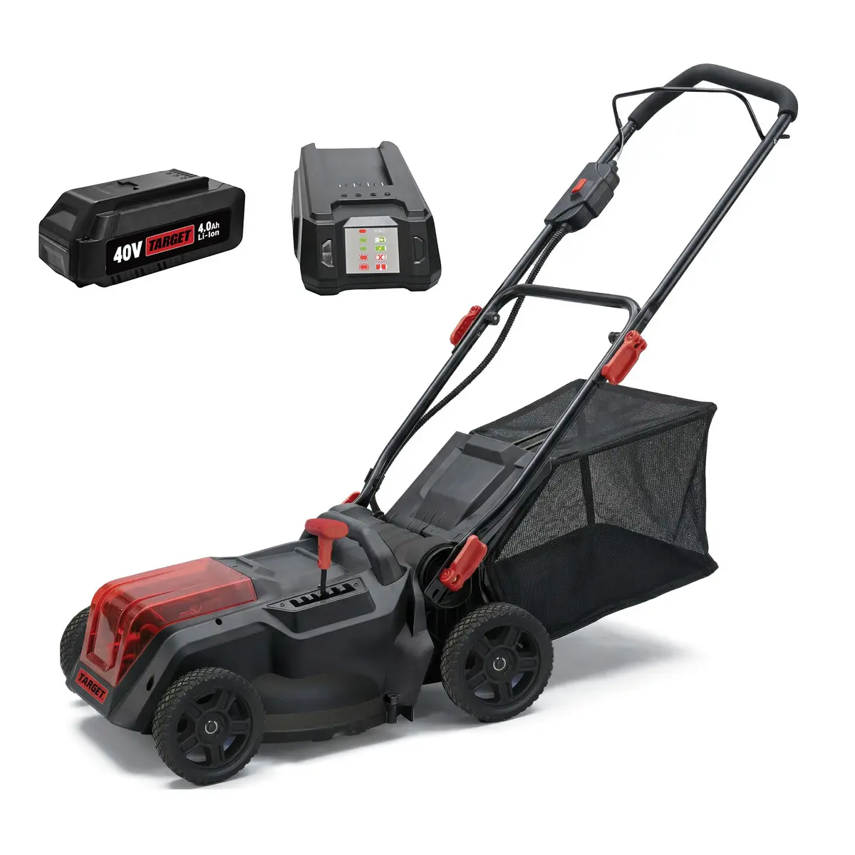 סט מכסחת דשא LMC40S עם סוללת 4AH ומטען TARGET 40V