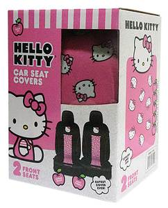 16522 HELLO KITTY FRONT CAR SEAT COVERS, 2-PACK