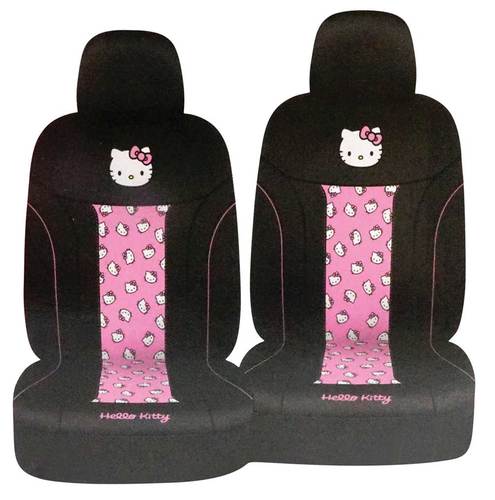 16522 HELLO KITTY FRONT CAR SEAT COVERS, 2-PACK