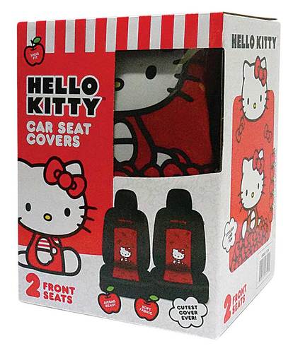 16524 HELLO KITTY CAR FRONT SEAT COVERS, 2-PACK