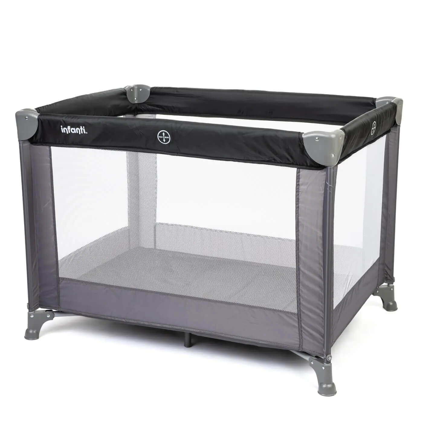 לול קמפינג מתקפל Luna Quick Fold שחור אפור Infanti