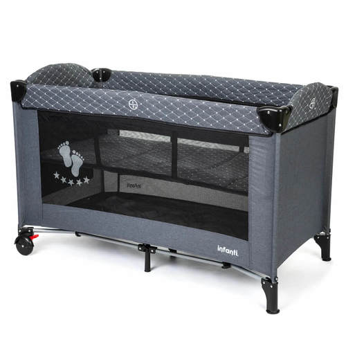 לול קמפינג ועריסה מתקפל Platinum Quick Fold אפור Infanti